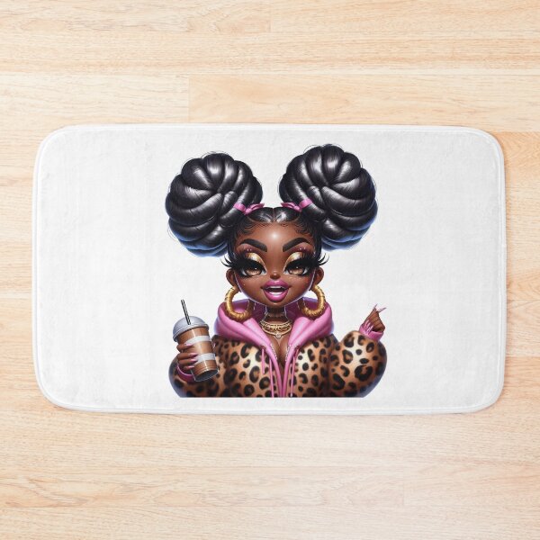 Item preview, Cute Chibi Black Girl Coffee Lover Illustration designed and sold by Lulunza.