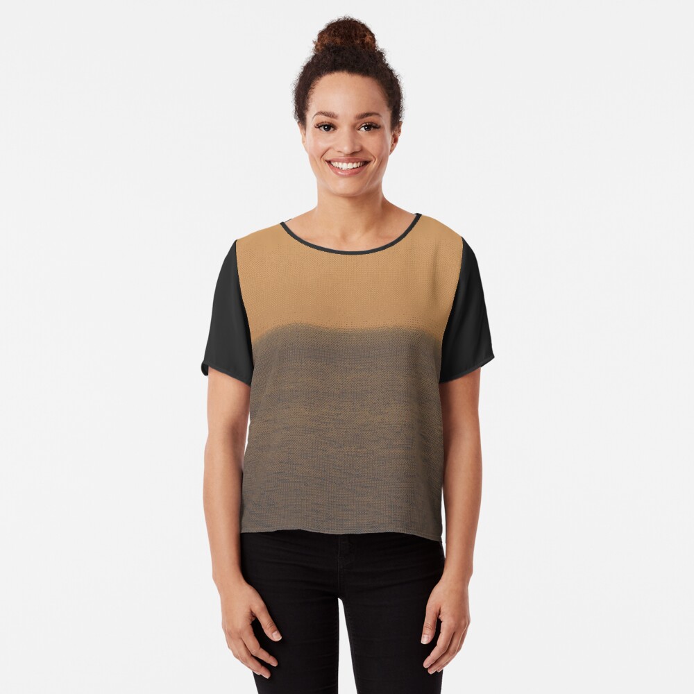 Mellow Patterned Sea ✧ Digital Impressionistic ✧ Chiffon Top