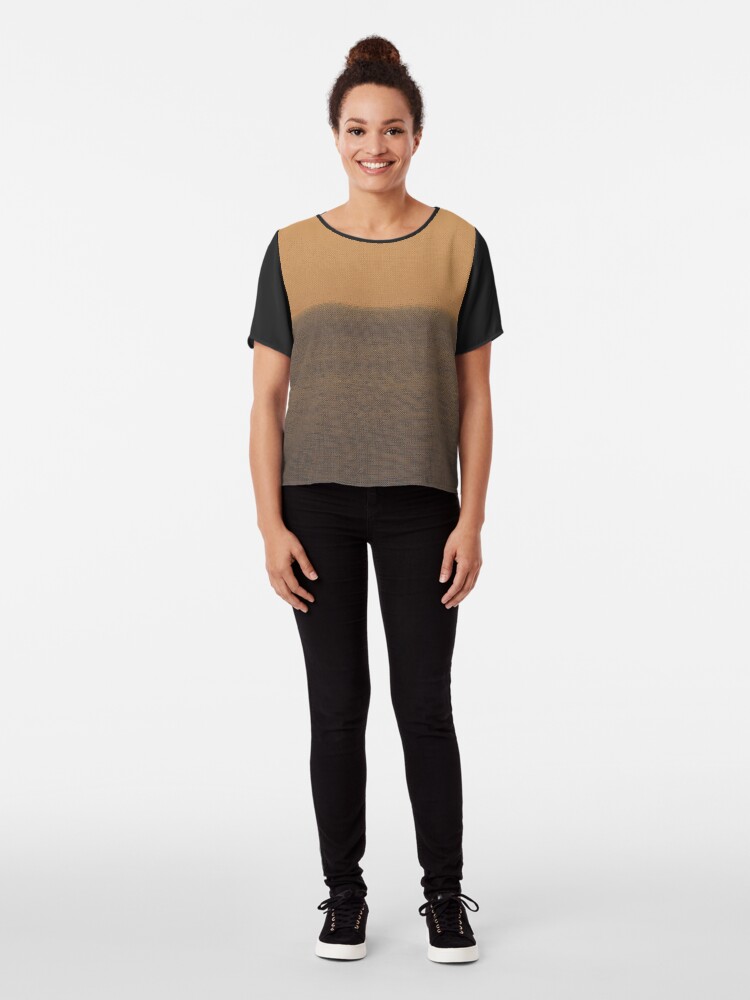 Alternate view of Mellow Patterned Sea ✧ Digital Impressionistic ✧ Chiffon Top