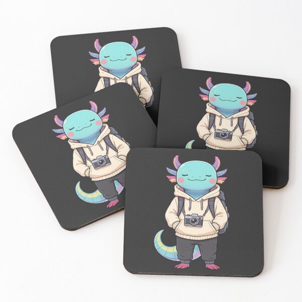 Item preview, Travel Lover Axolotl – Calm Adventure Aesthetic Illustration designed and sold by ColorSplash123.
