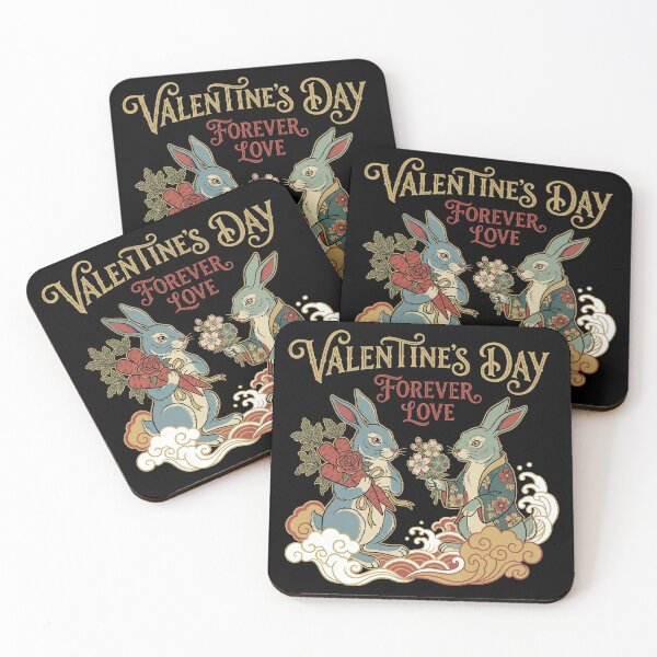 Item preview, Japanese Style Rabbits Couple Forever Love Art designed and sold by zzz888.