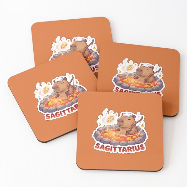 Item preview, Zodiac Capybara Sagittarius – Adventurous Fire Sign Onsen Cute Zodiac Sticker designed and sold by Nuist25.