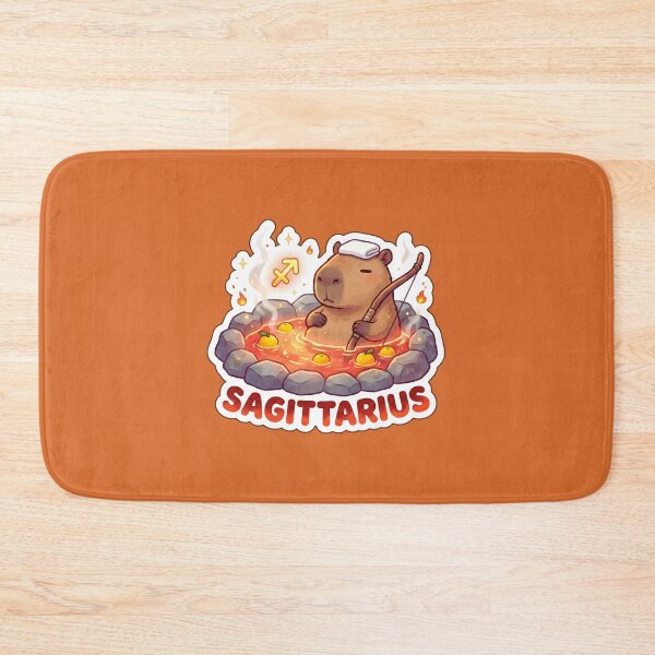 Item preview, Zodiac Capybara Sagittarius – Adventurous Fire Sign Onsen Cute Zodiac Sticker designed and sold by Nuist25.