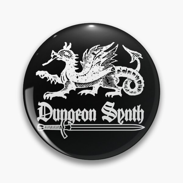 Item preview, Dungeon Synth Dragon Black White Print designed and sold by TeufelDesign.