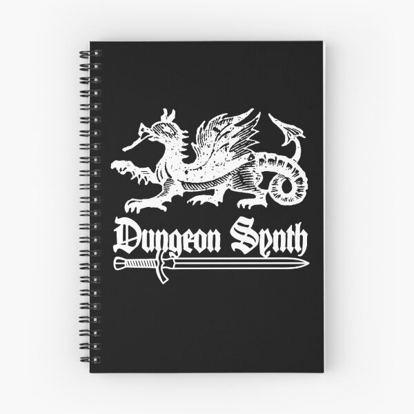 Item preview, Dungeon Synth Dragon Black White Print designed and sold by TeufelDesign.