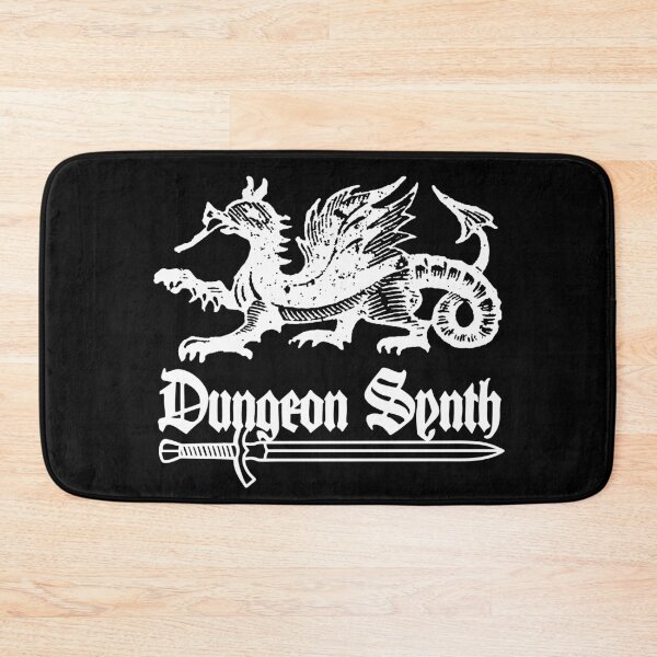 Item preview, Dungeon Synth Dragon Black White Print designed and sold by TeufelDesign.