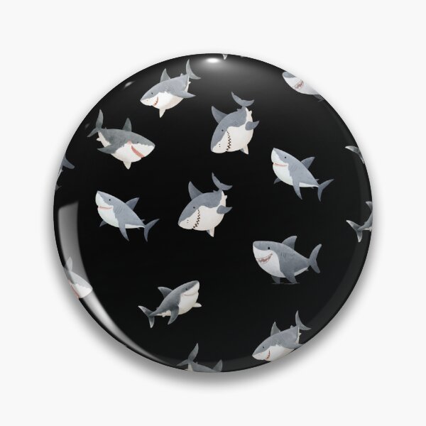 Item preview, Tossed Watercolor Sharks on Black  designed and sold by KSimpson838.