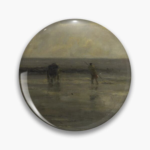 Item preview, Vintage Seascape Painting: Dark Beach at Night designed and sold by SavageVision.