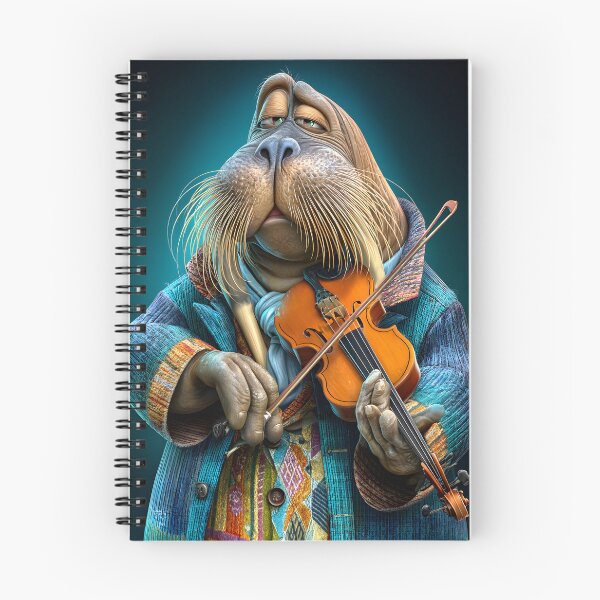 Item preview, Walrus Playing Violin in a Colorful Ensemble designed and sold by Artessie.