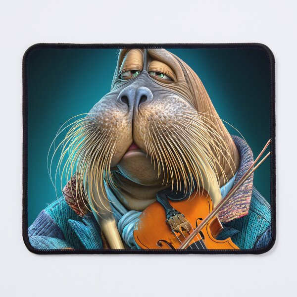 Item preview, Walrus Playing Violin in a Colorful Ensemble designed and sold by Artessie.