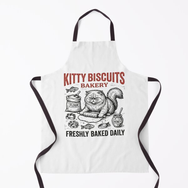 Item preview, Kitty Biscuits Bakery Funny Cat Baking Vintage Kitchen Design designed and sold by NADIASHOP86.