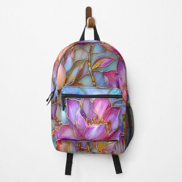 Item preview, Lotus Floral Art, Stained Glass Style Purple and Pink designed and sold by MargaretWiktor.
