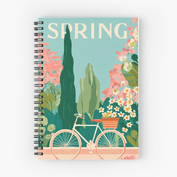 Item preview, Spring Garden Bicycle Illustration designed and sold by BobaBunny76.