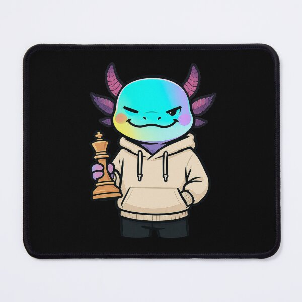 Item preview, Confident Chess Master Axolotl – Calm Intelligence Illustration designed and sold by ColorSplash123.