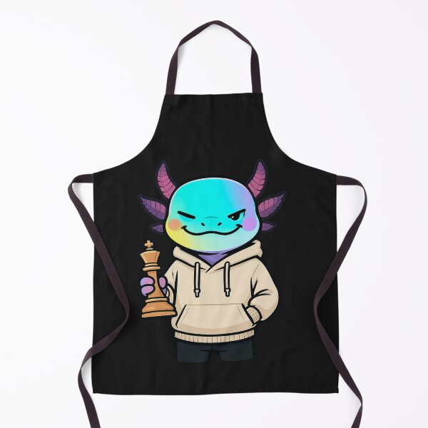 Item preview, Confident Chess Master Axolotl – Calm Intelligence Illustration designed and sold by ColorSplash123.