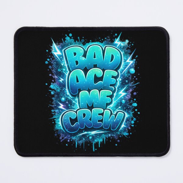 Item preview, Bad Ace MF Bold Attitude Typography Design, Electric Blue Graffiti Style Quote with Lightning Energy Streetwear Graphic designed and sold by JoyBoyStudio1.