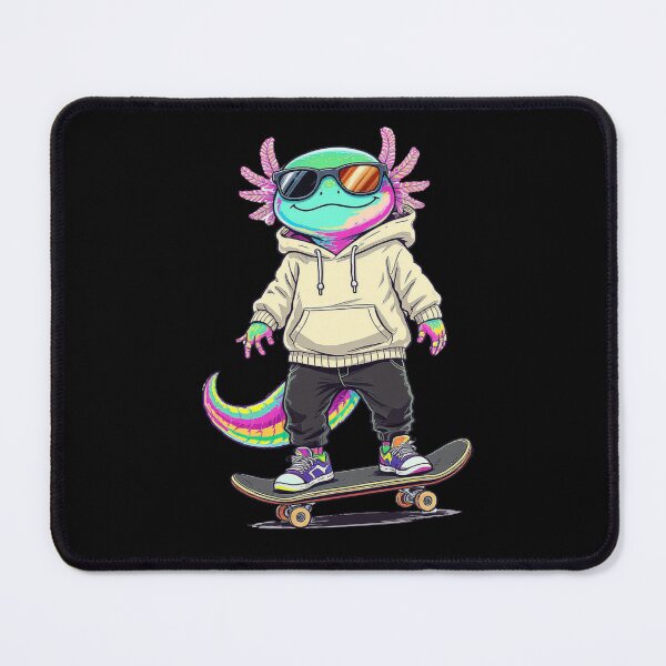 Item preview, Skateboarder Axolotl – Cool Street Style Skate Illustration designed and sold by ColorSplash123.
