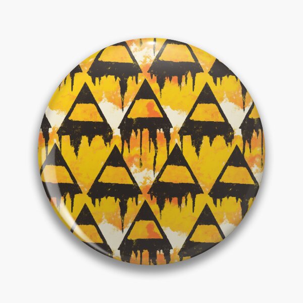 Item preview, Grunge Dripping Hazard Triangle Repeat Pattern designed and sold by bubblegoth.