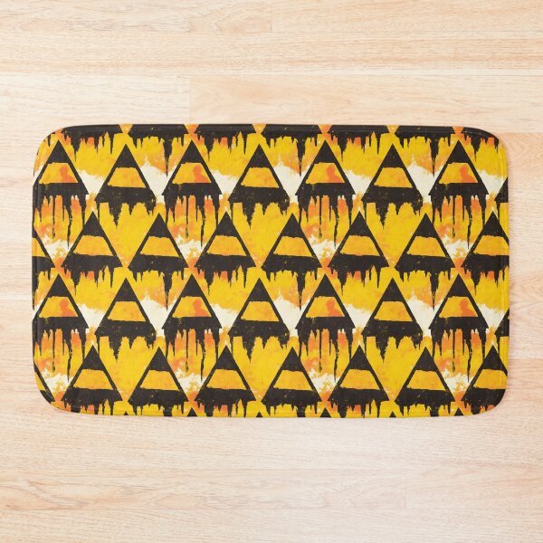 Item preview, Grunge Dripping Hazard Triangle Repeat Pattern designed and sold by bubblegoth.
