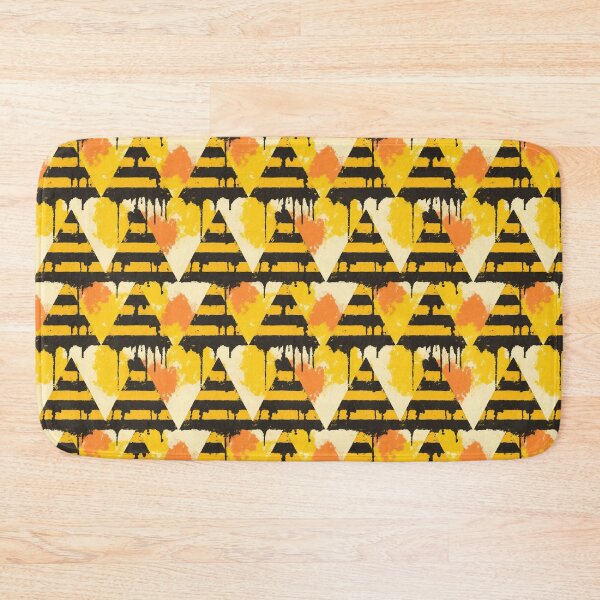 Item preview, Dripping Hazard Stripe Triangle Repeat Pattern designed and sold by bubblegoth.