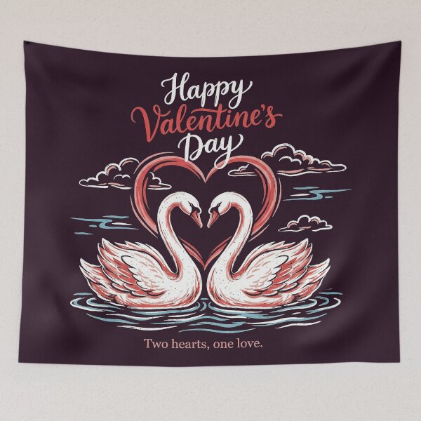 Item preview, Romantic White Swans Heart Shape Lake Illustration designed and sold by zzz888.