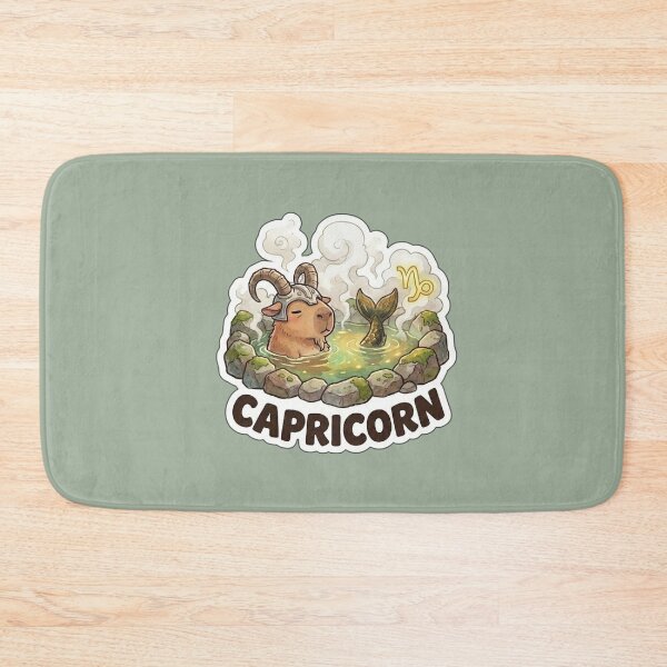 Item preview, Zodiac Capybara Capricorn – Calm Earth Sign Onsen Cute Zodiac Sticker designed and sold by Nuist25.