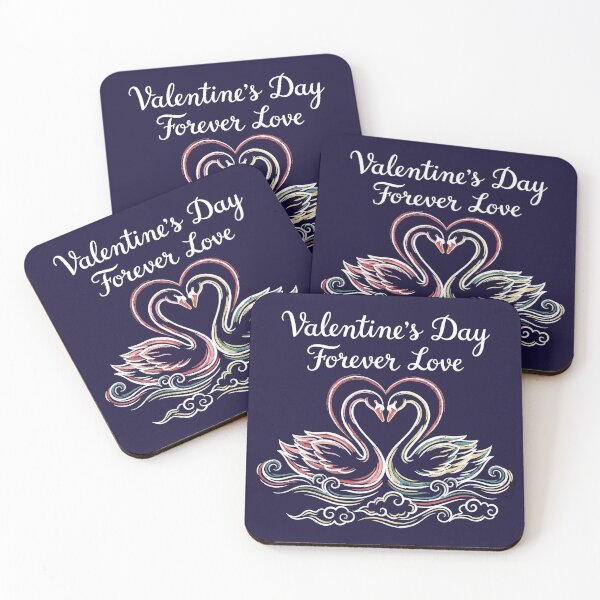 Item preview, Artistic Stylized Swans Heart Forever Love Illustration designed and sold by zzz888.
