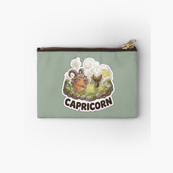 Item preview, Zodiac Capybara Capricorn – Calm Earth Sign Onsen Cute Zodiac Sticker designed and sold by Nuist25.