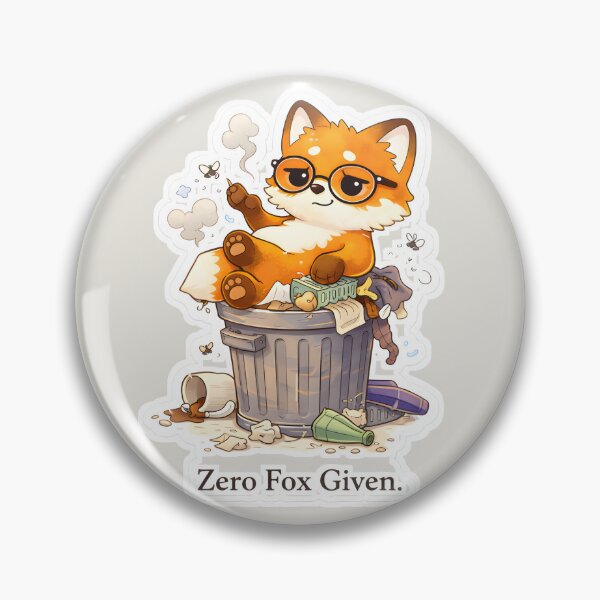 Item preview, Zero Fox Given Funny Fox Trash Can Humor designed and sold by Still Breathing Studio.