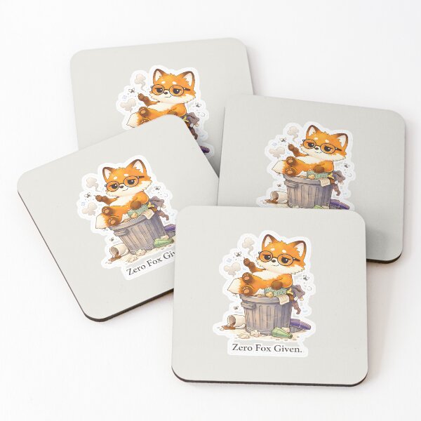 Item preview, Zero Fox Given Funny Fox Trash Can Humor designed and sold by Still Breathing Studio.