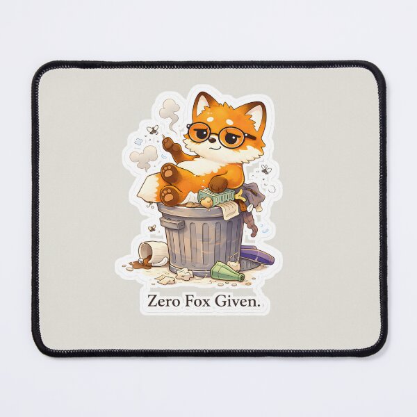 Item preview, Zero Fox Given Funny Fox Trash Can Humor designed and sold by Still Breathing Studio.