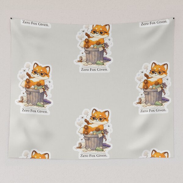 Item preview, Zero Fox Given Funny Fox Trash Can Humor designed and sold by Still Breathing Studio.