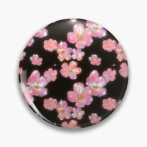 Item preview, Iridescent Pink Flowers With Sparkles Pattern designed and sold by bubblegoth.