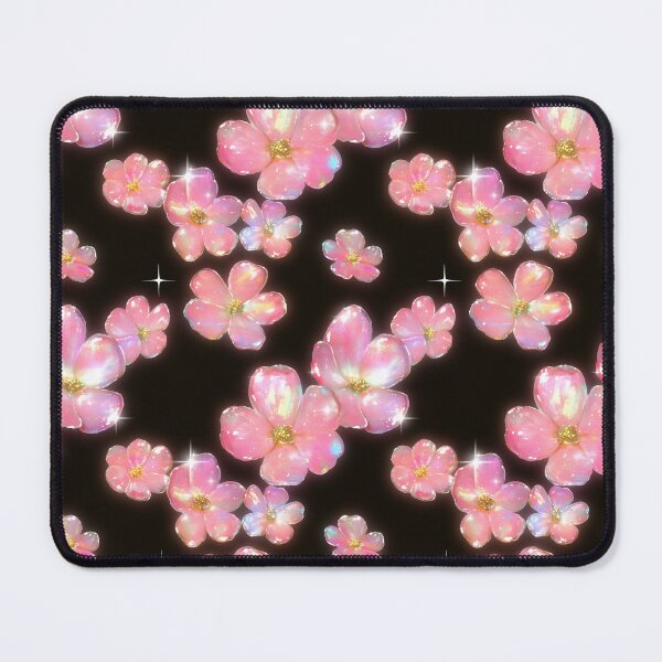 Item preview, Iridescent Pink Flowers With Sparkles Pattern designed and sold by bubblegoth.