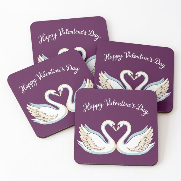 Item preview, Elegant White Swans Heart Shape Romantic Valentine Art designed and sold by zzz888.