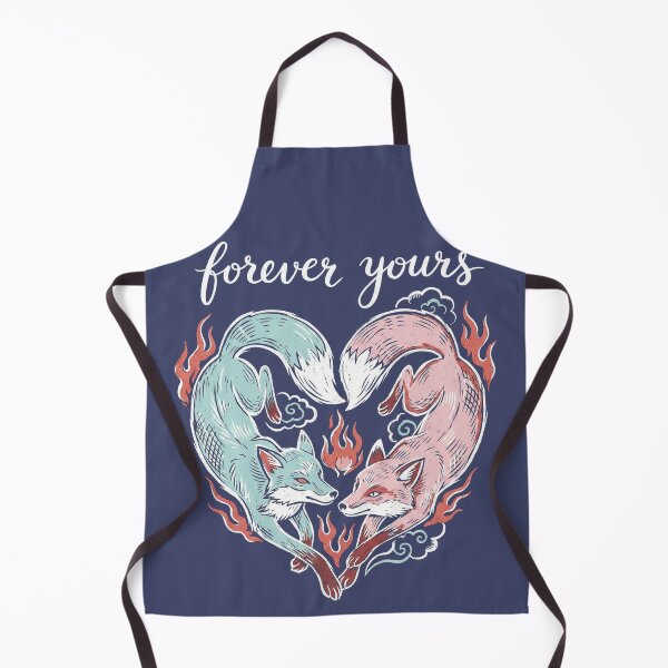 Item preview, Vintage Tattoo Style Foxes Heart Forever Yours Art designed and sold by zzz888.