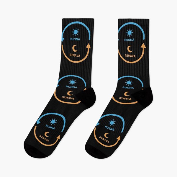Item preview, Runna by Morning Strava by Night Funny Running Fitness App Meme Design for Runners Endurance Athletes Training Plans GPS Tracking Strava Life Minimal Sport Humor designed and sold by BMLprint ⭐⭐⭐⭐⭐.