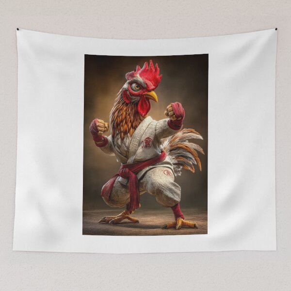 Item preview, Martial Arts Rooster in Traditional Attire designed and sold by Artessie.