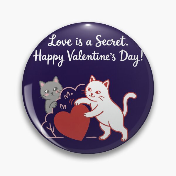 Item preview, Cute Cats Secret Love Valentine Heart Illustration designed and sold by zzz888.