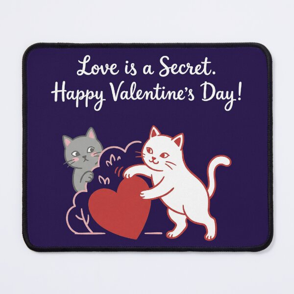Item preview, Cute Cats Secret Love Valentine Heart Illustration designed and sold by zzz888.
