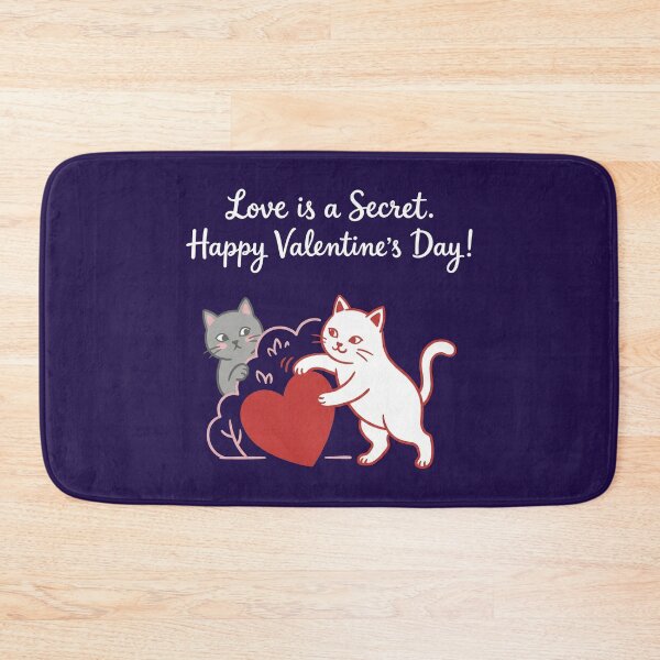 Item preview, Cute Cats Secret Love Valentine Heart Illustration designed and sold by zzz888.