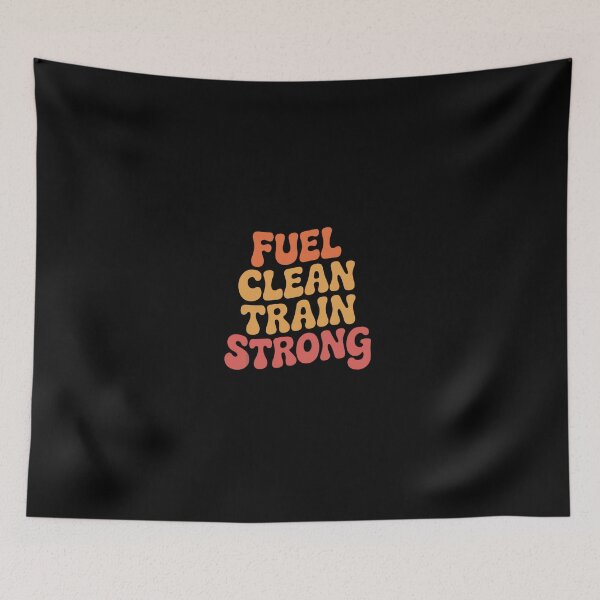 Item preview, Eat Clean, Fuel Clean Train Strong, Retro Old School Gym designed and sold by Vintage Shapes.