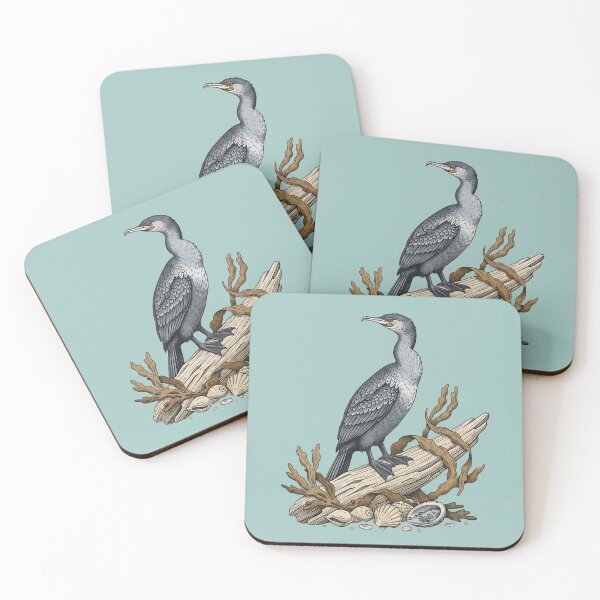 Item preview, Vintage Double Crested Cormorant Driftwood Coastal Aesthetic designed and sold by BirdsnStuff.