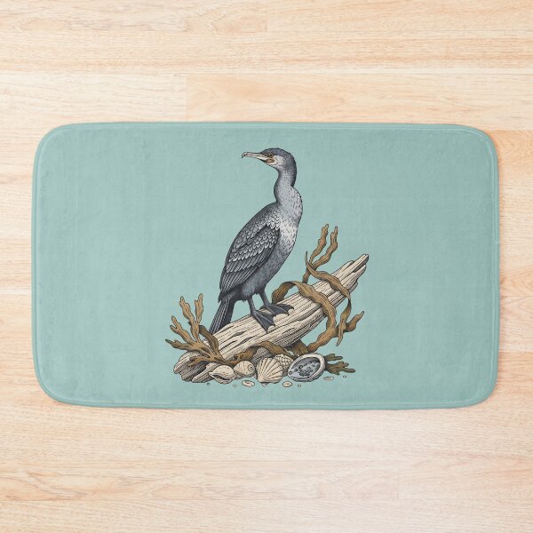 Item preview, Vintage Double Crested Cormorant Driftwood Coastal Aesthetic designed and sold by BirdsnStuff.