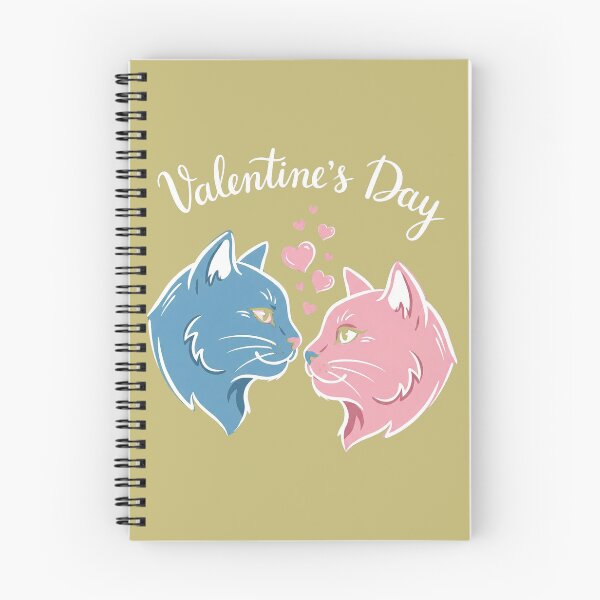 Item preview, Cute Blue and Pink Cats Couple Valentine Hearts Illustration designed and sold by zzz888.
