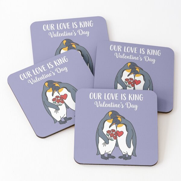 Item preview, King Penguins Couple Our Love Is King Valentine Illustration designed and sold by zzz888.