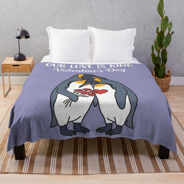 Item preview, King Penguins Couple Our Love Is King Valentine Illustration designed and sold by zzz888.