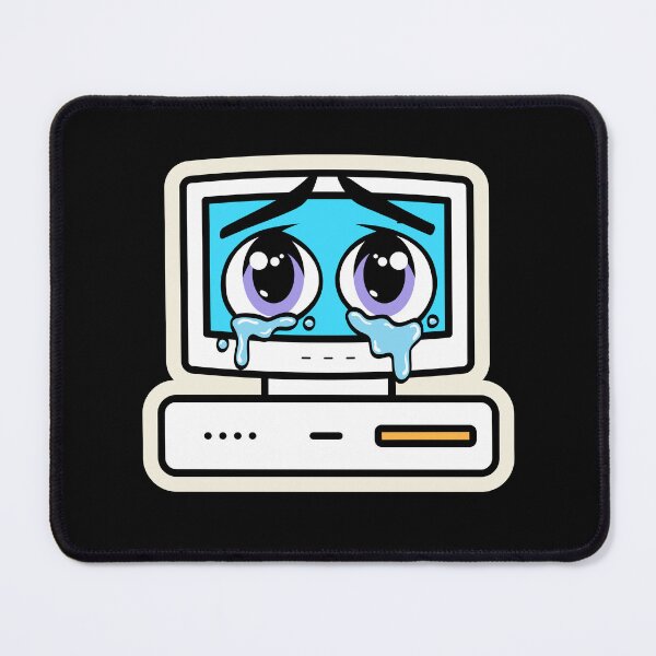 Item preview, Old PC with Sad Face – Retro Tech Nostalgia Digital Burnout Design designed and sold by MK-Charlie.