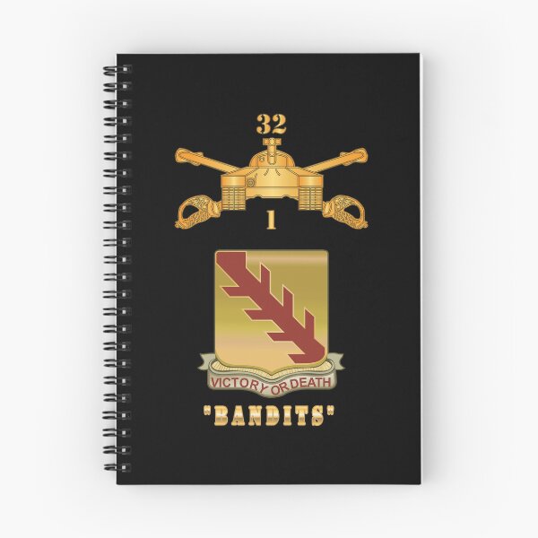 Item preview, Army - 1st Bn 32nd Armor Branch w 32nd Armor Bandits DUI X 300 designed and sold by Military Insignia Products.