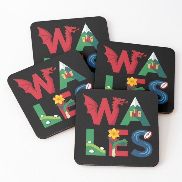 Item preview, Wales Icons and Landmarks Welsh Graphic Art designed and sold by KatanaCreative.
